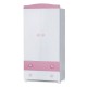 Гардероб Ливио бял+розов