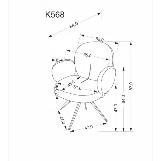 Въртящ трапезен стол K568