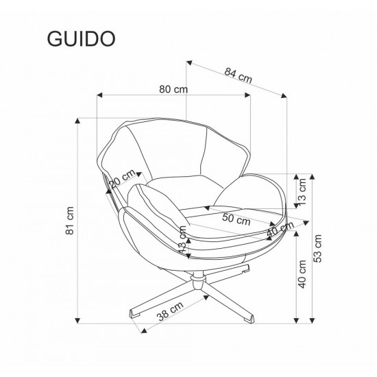 Кресло за релакс Guido горчица