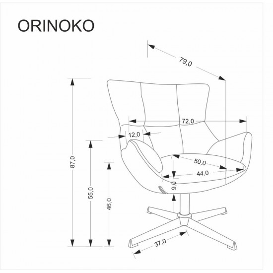 Въртящо кресло за релакс Orinoko сив