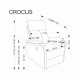 Кресло за релакс с електрически механизъм Crocus бежов