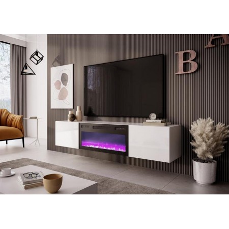 Тв шкаф Livo RTV-180W с електрическа камина