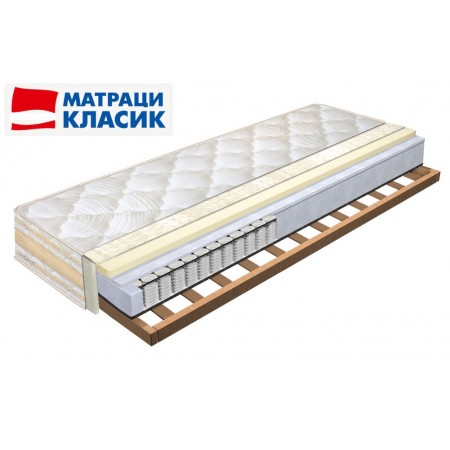 Еднолицев матрак Мемори Елеганс 7 зони усилен