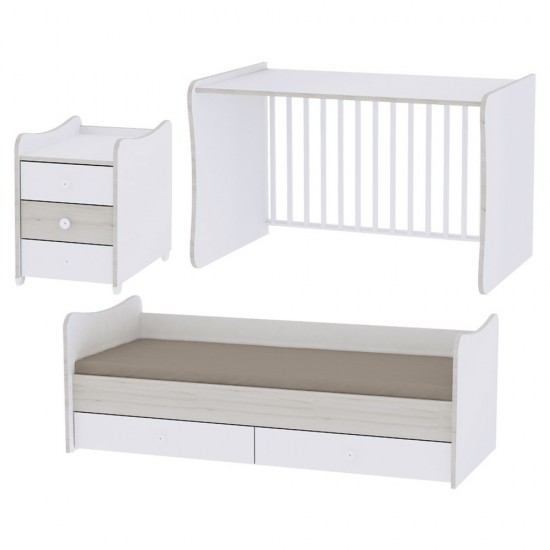Кошара Maxi Plus светъл дъб с бяло167/72 см