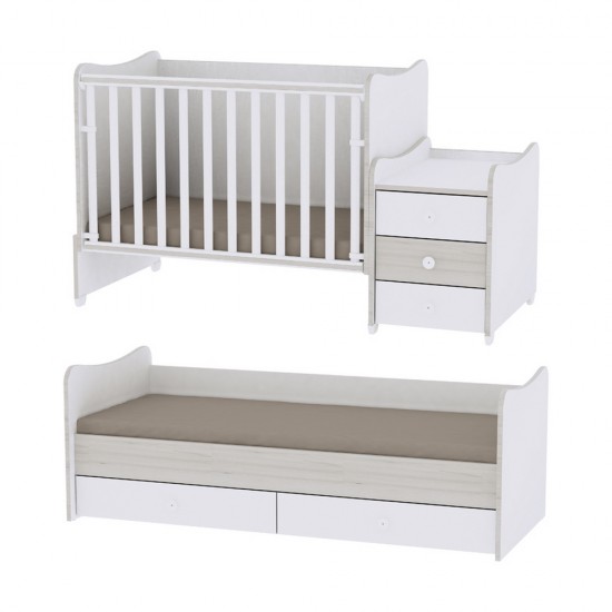 Кошара Maxi Plus светъл дъб с бяло167/72 см